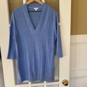 J. Jill Blue V-Neck Sweater